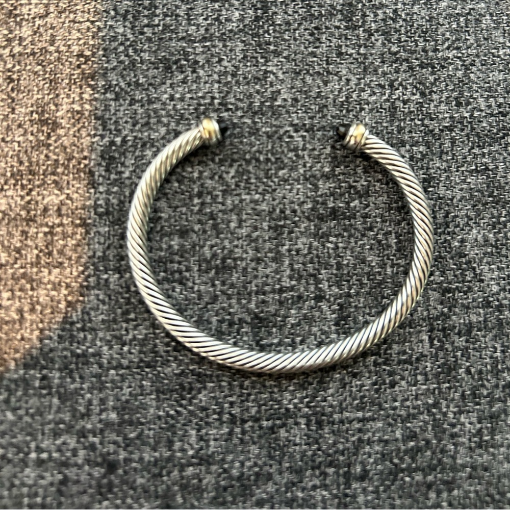 AUTHENTIC David Yurman Classic Cable Onyx Bracelet 4mm
